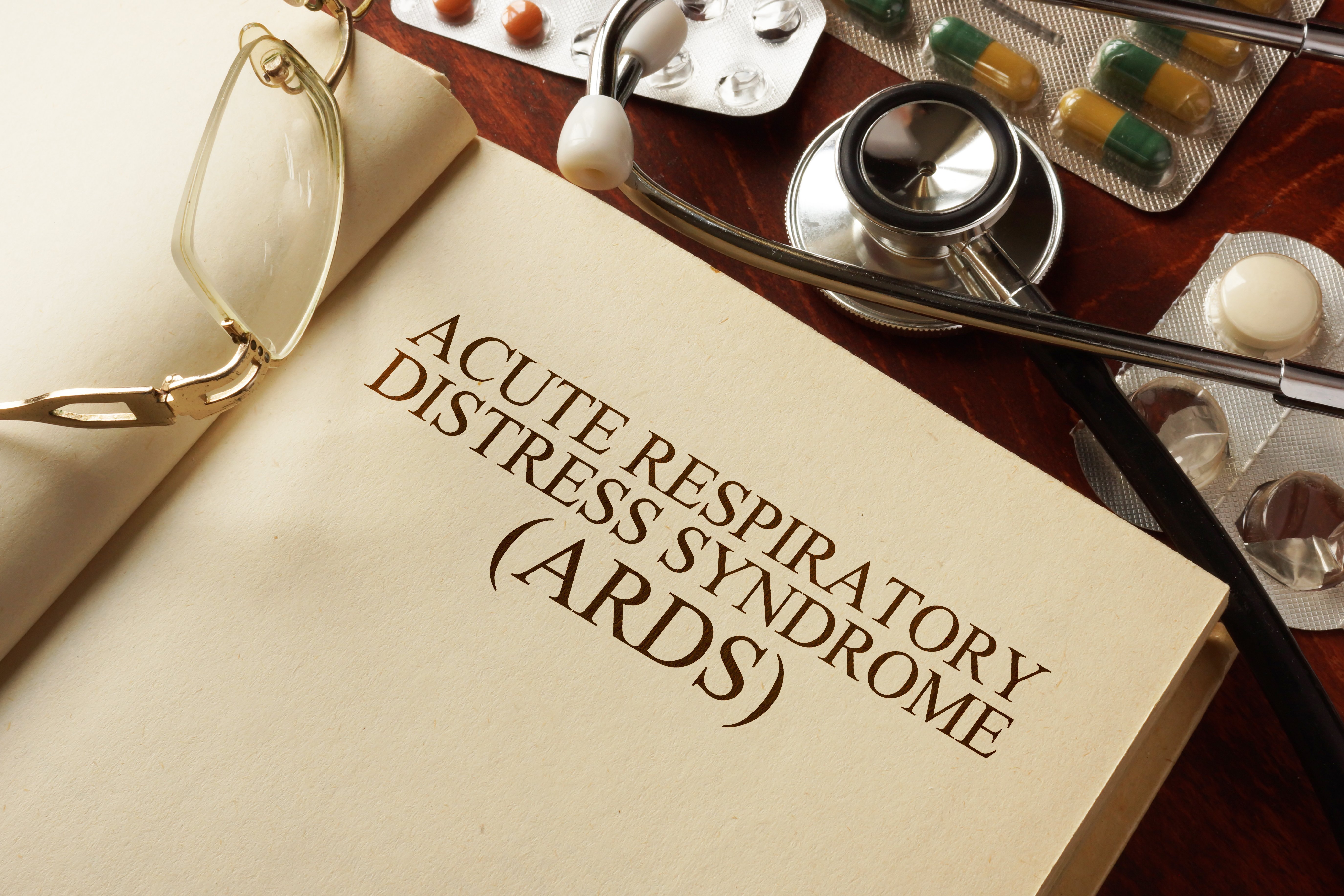 Acute Respiratory Distress Syndrome typed in a book Acute Respiratory Distress Syndrome typed in a book
