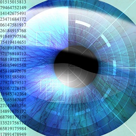 graphic of eye technology graphic of eye technology